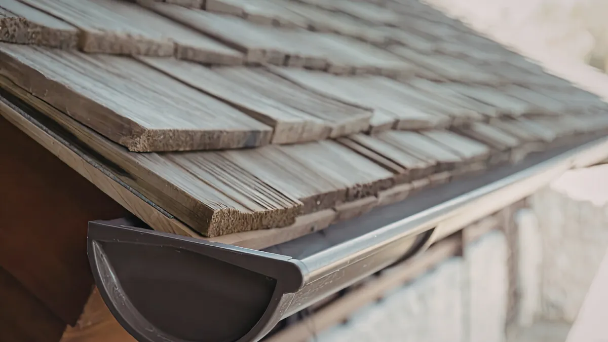 Six inch oversized gutter system for heavy rainfall